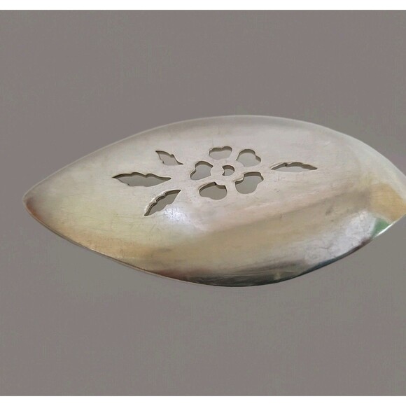 MORNING ROSE Oneida Community silverplate Solid Pierced Pie Server - Picture 4 of 4